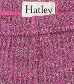 New Girls Pink Glitter Knit Leggings Bottoms