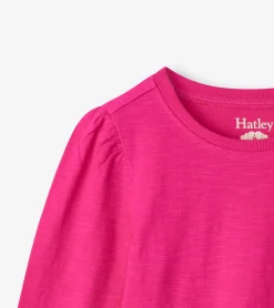 Discount Girls Pink Long Sleeve Graphic Tee Tops