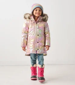 Online Girls Pink Moon Puffer Jacket Outerwear