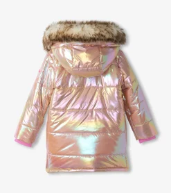 Online Girls Pink Moon Puffer Jacket Outerwear