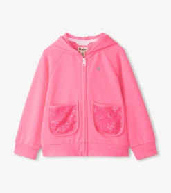 Online Girls Pink Neon Raglan Hoodie Sweaters