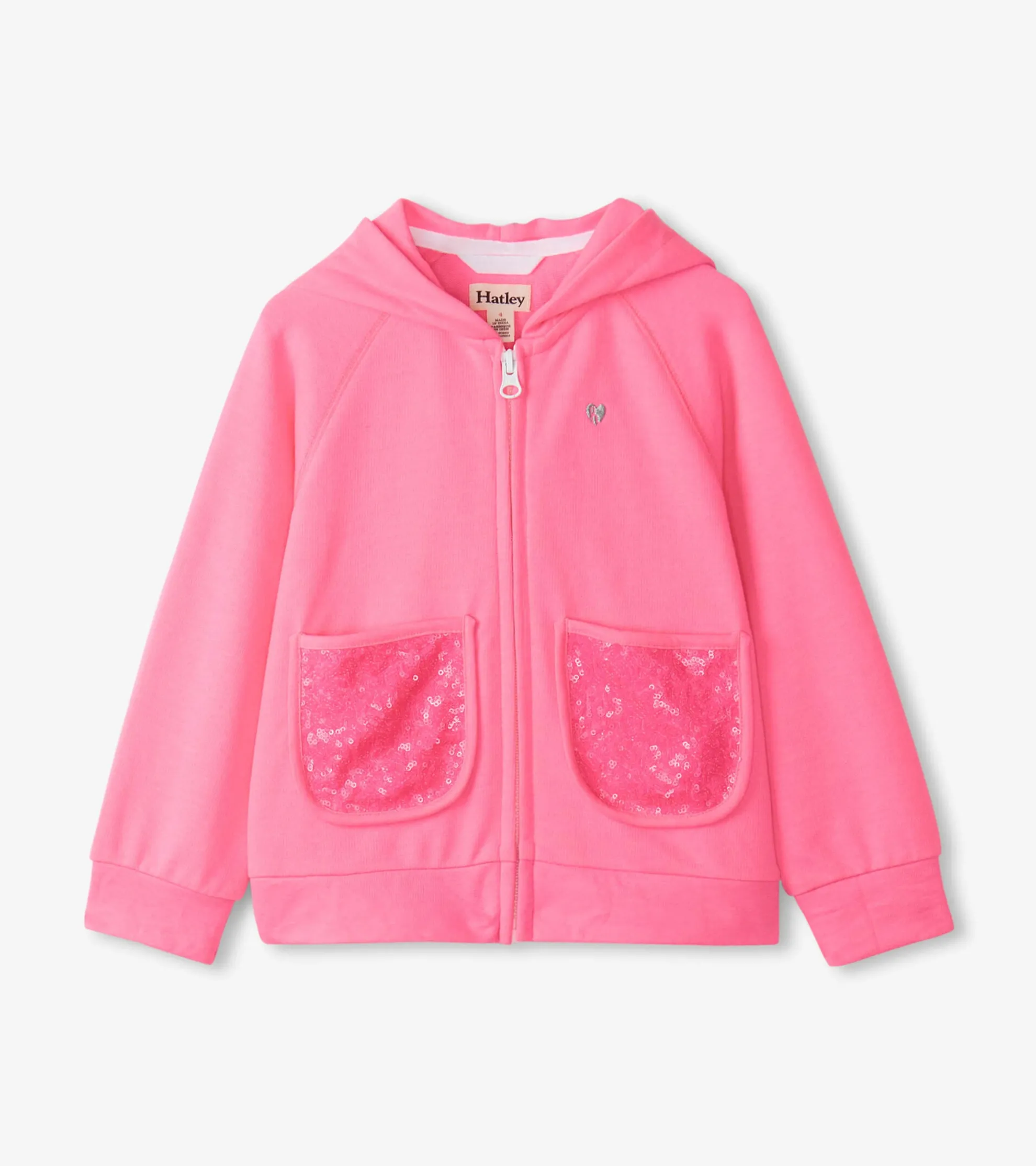 Online Girls Pink Neon Raglan Hoodie Sweaters