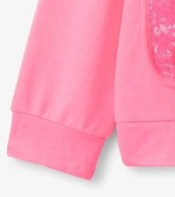 Online Girls Pink Neon Raglan Hoodie Sweaters