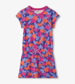 Online Girls Playful Camo Drop Waist T-Shirt Dress Dresses