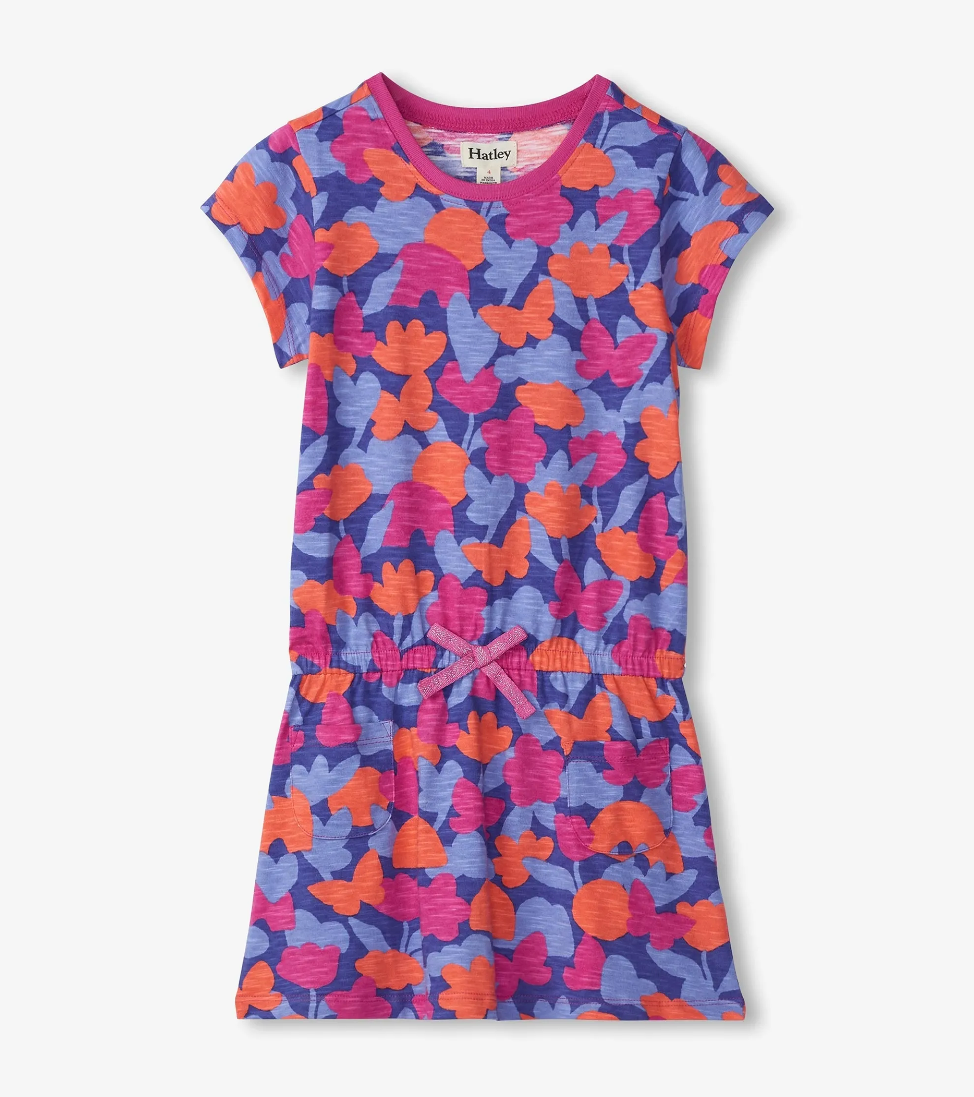 Online Girls Playful Camo Drop Waist T-Shirt Dress Dresses