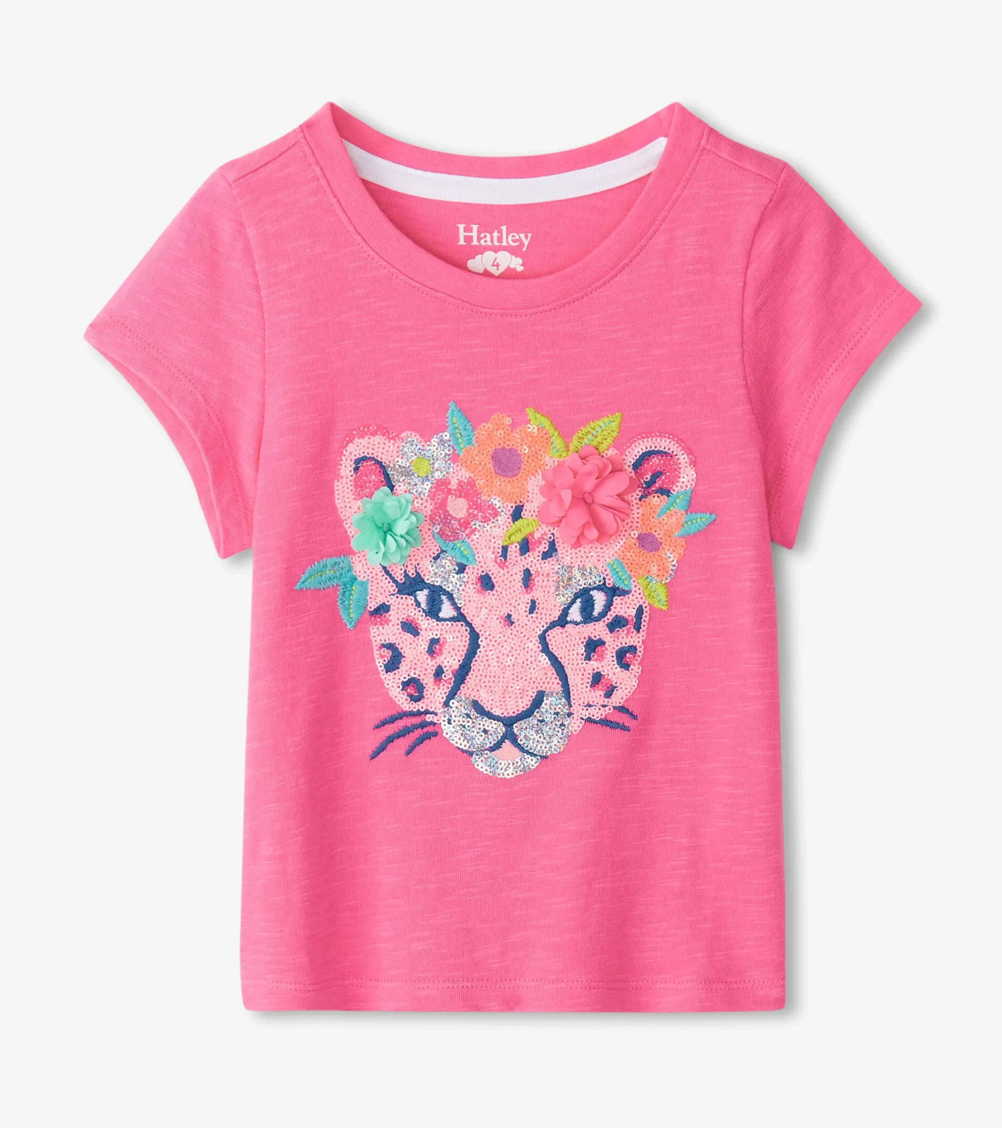 Sale Girls Pretty Cheetah Graphic Tee Tops