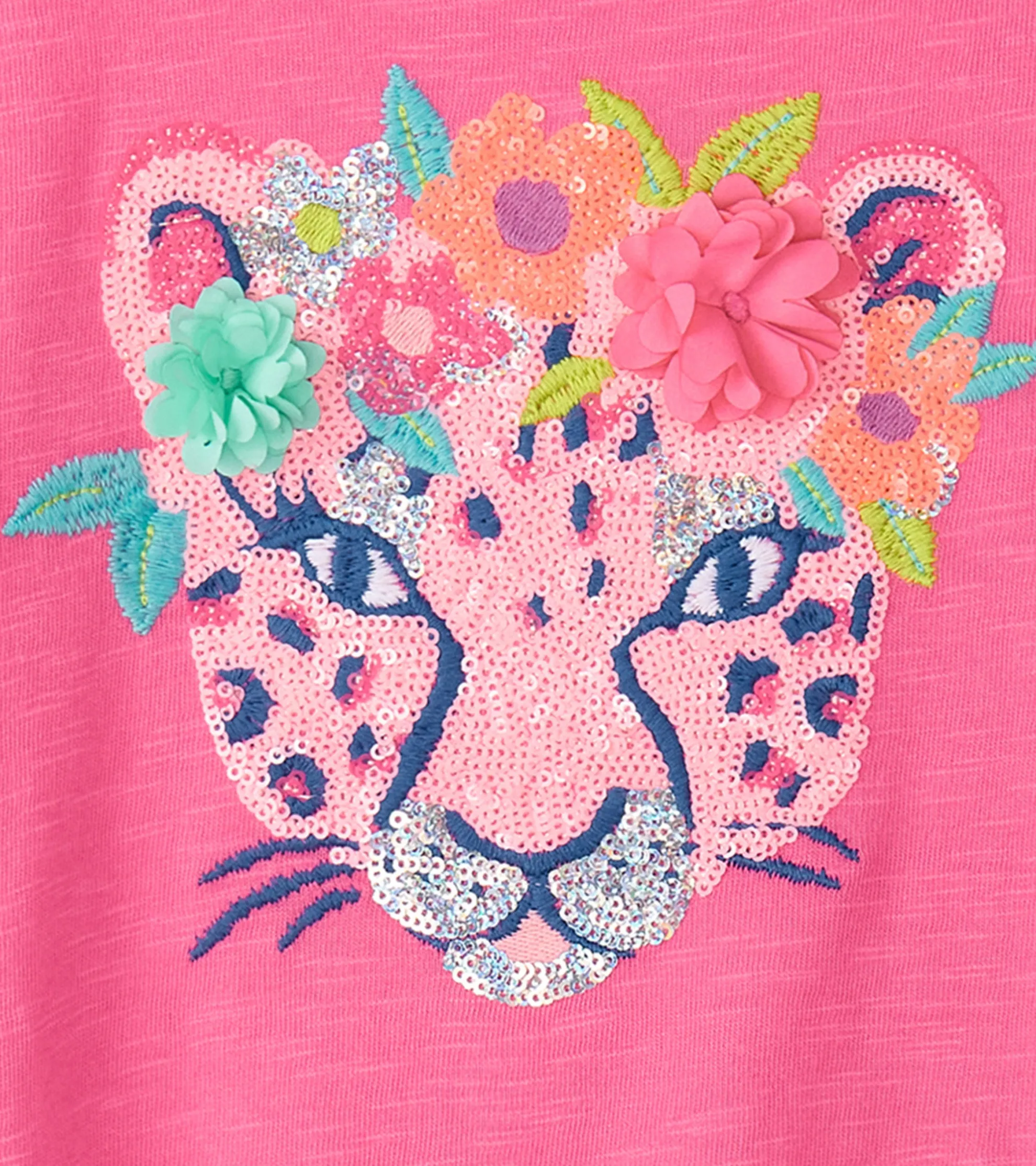 Sale Girls Pretty Cheetah Graphic Tee Tops