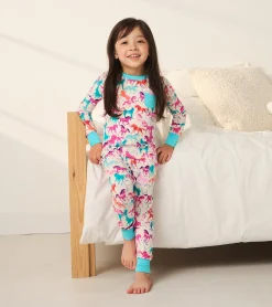 Sale Girls Pretty Horses Bamboo Pajama Set Sleepwear|Sleepwear