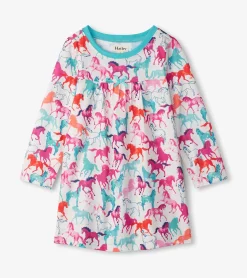 Clearance Girls Pretty Horses Nightgown Sleepwear|Sleepwear