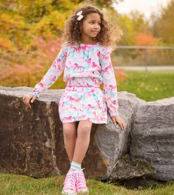 Outlet Girls Pretty Horses Smocked Waist Dress Dresses