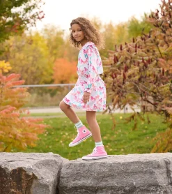 Outlet Girls Pretty Horses Smocked Waist Dress Dresses