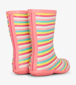 Outlet Girls Pretty Stripes Packable Rain Boots Rainwear|Rainwear