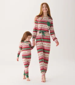 Discount Girls Puppy Hearts Fair Isle Bamboo Pajama Set Sleepwear|Sleepwear