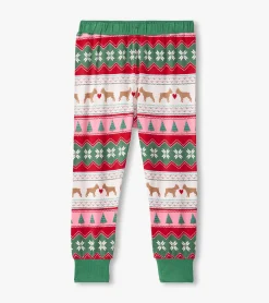 Discount Girls Puppy Hearts Fair Isle Bamboo Pajama Set Sleepwear|Sleepwear