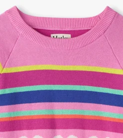Discount Girls Rainbow Heart Sweater Sweaters