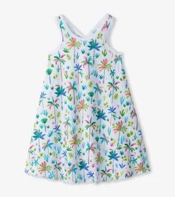 New Girls Rainbow Palms Trapeze Dress Dresses