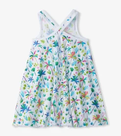 New Girls Rainbow Palms Trapeze Dress Dresses