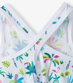 New Girls Rainbow Palms Trapeze Dress Dresses