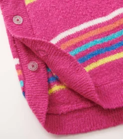 Girls Rainbow Stripes Sweater Tunic Sweaters