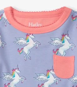 Best Girls Rainbow Unicorn Bamboo Pajama Set Sleepwear|Sleepwear