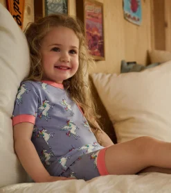 Outlet Girls Rainbow Unicorn Bamboo Short Pajama Set Sleepwear|Sleepwear