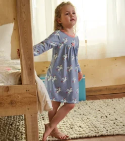 Online Girls Rainbow Unicorn Long Sleeve Nightgown Sleepwear|Sleepwear