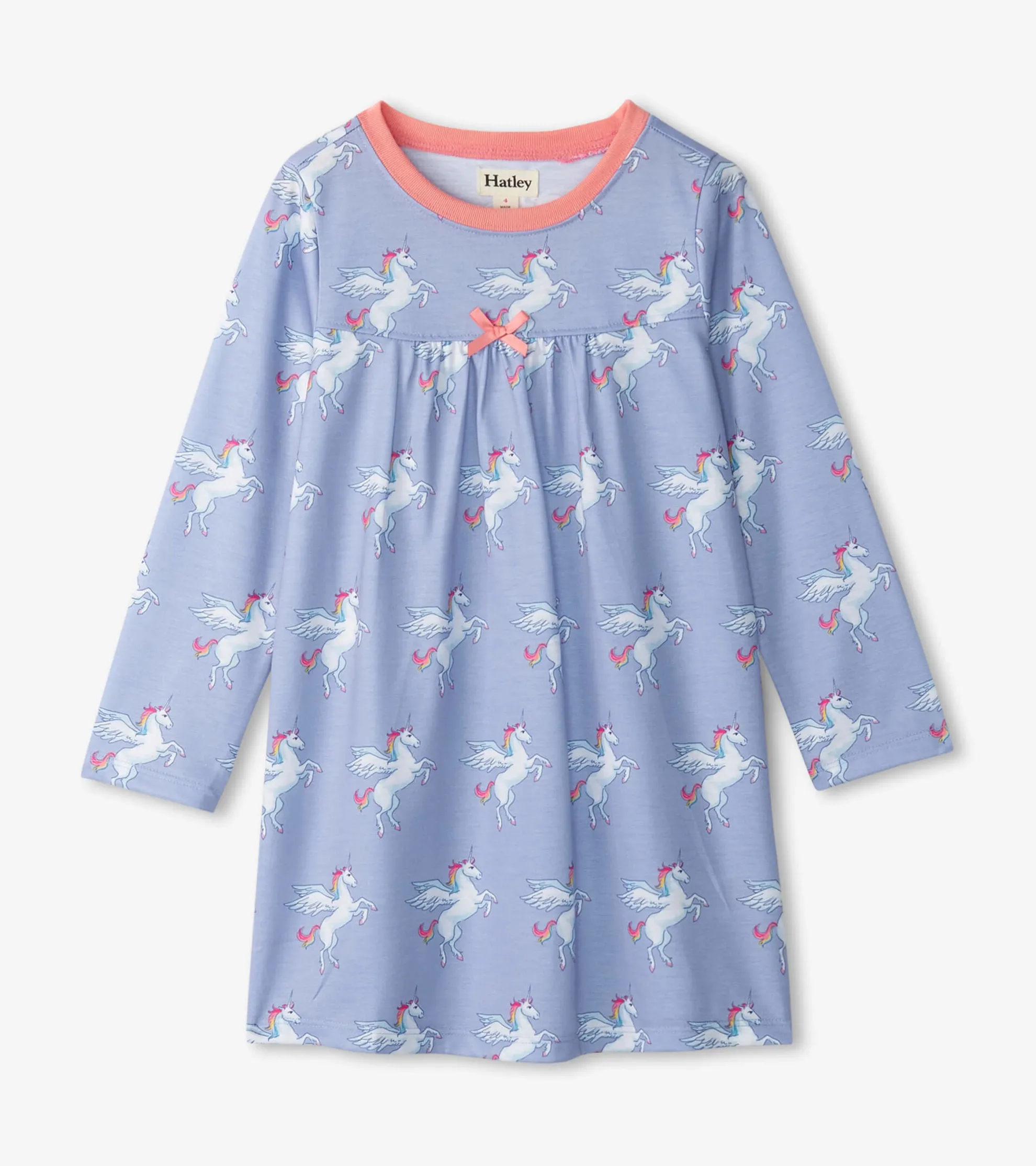 Online Girls Rainbow Unicorn Long Sleeve Nightgown Sleepwear|Sleepwear