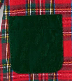 Outlet Girls Red Plaid A-Line Dress Dresses