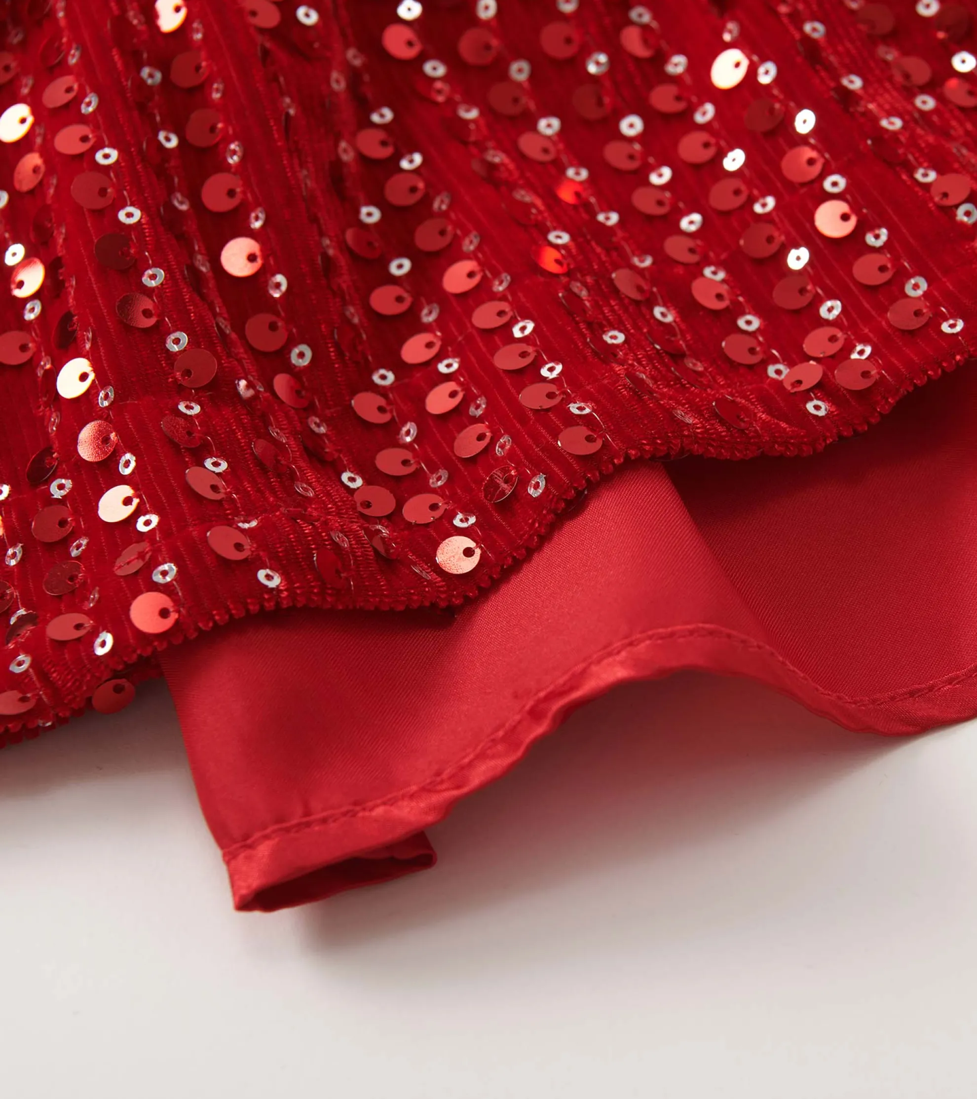 Sale Girls Red Sequins Velvet Dress Dresses