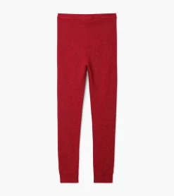 Hot Girls Red Shimmer Knit Leggings Bottoms