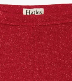 Hot Girls Red Shimmer Knit Leggings Bottoms
