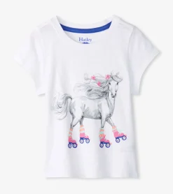 Discount Girls Roller Skates Graphic Tee Tops