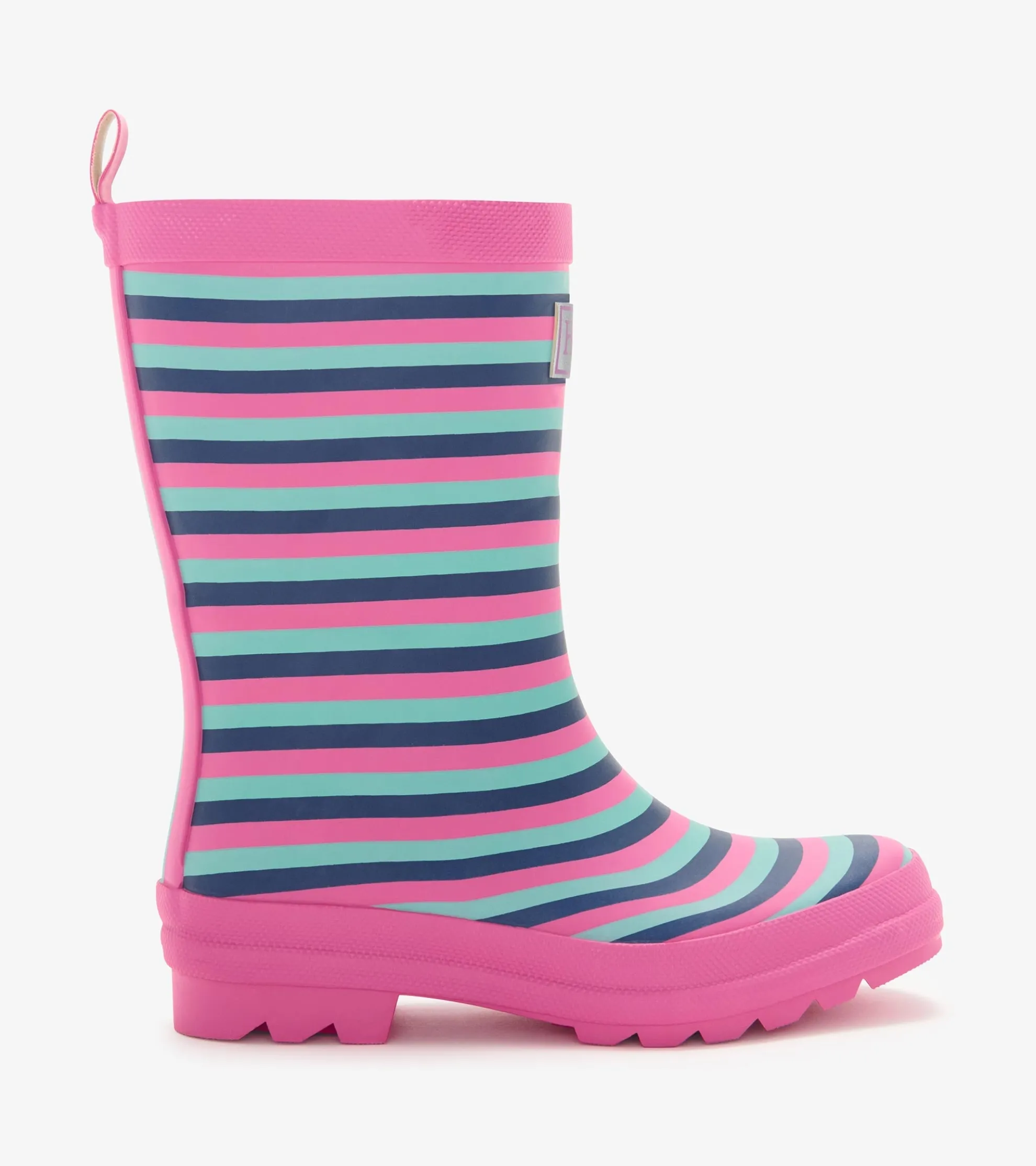 Hot Girls Rose Violet Stripes Matte Rain Boots Rainwear|Rainwear