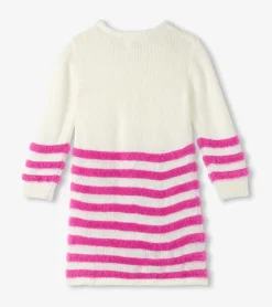 Girls Rose Violet Sweater Dress Dresses