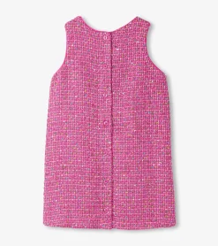 Hot Girls Rose Violet Tweed Dress Dresses