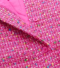 Hot Girls Rose Violet Tweed Dress Dresses