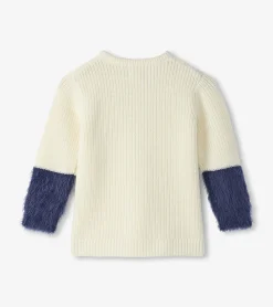 Clearance Girls Sequin Bow Fluffy Sleeve Sweater Sweaters