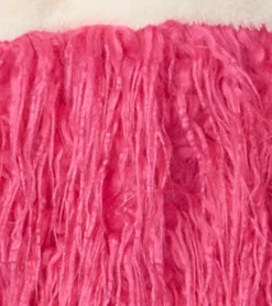 Sale Girls Sheer Pink Faux Fur Jacket Sweaters
