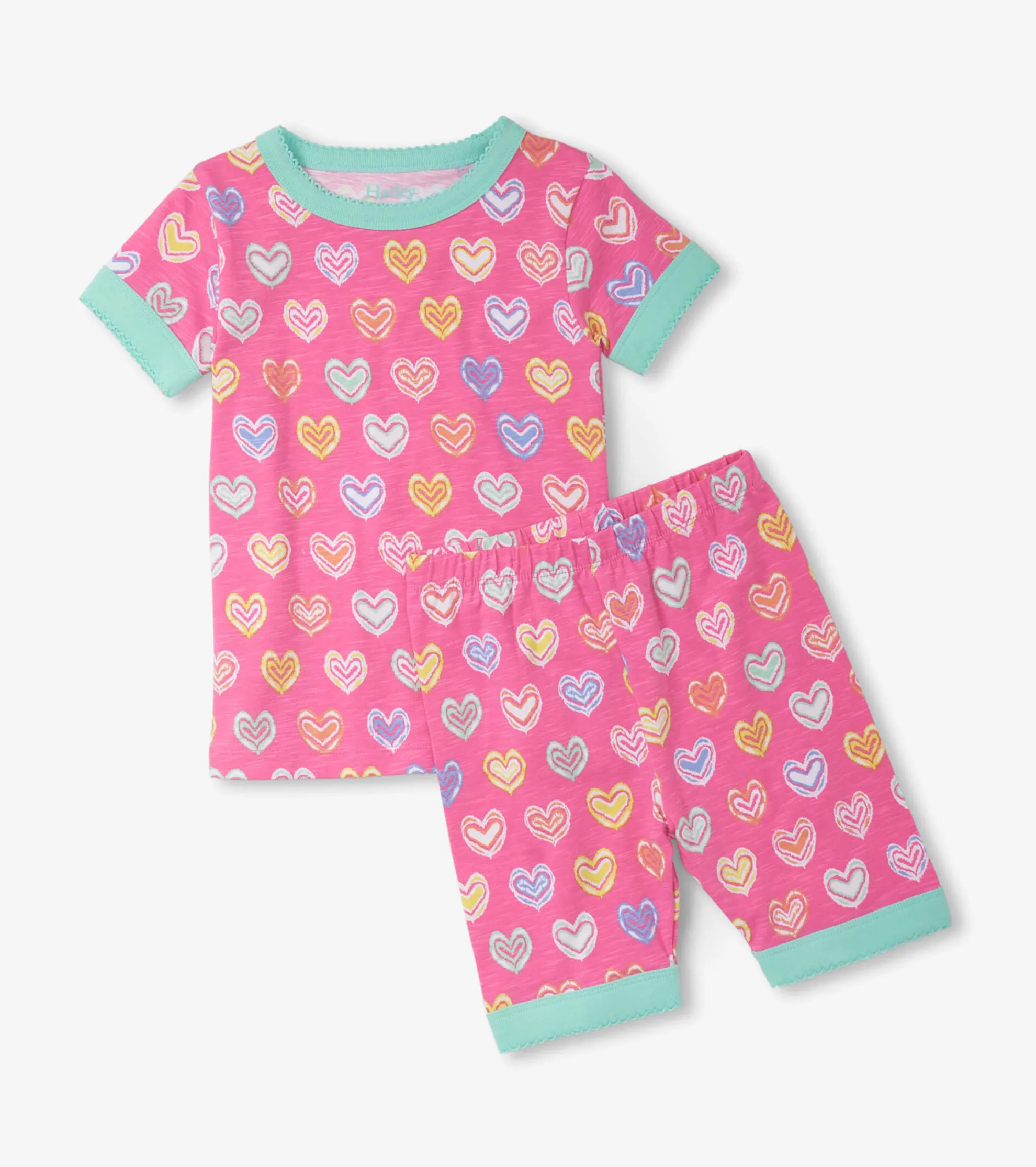 Discount Girls Shibori Hearts Short Pajama Set Sleepwear|Sleepwear