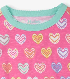 Discount Girls Shibori Hearts Short Pajama Set Sleepwear|Sleepwear