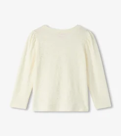 Best Girls Silver Hot Melt Long Sleeve Graphic Tee Tops
