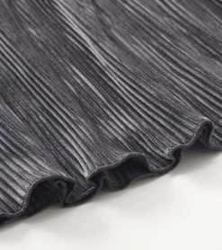 Online Girls Silver Shine Pleated Velour Skirt Bottoms