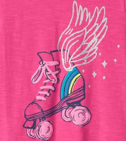 Discount Girls Skater Wings Long Sleeve Graphic Tee Tops