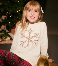Girls Snowflake Pullover Sweater Sweaters