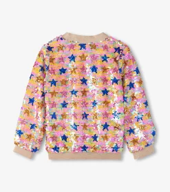 New Girls Star Party Sequined Bomber Jacket Sweaters