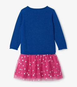 Discount Girls Star Power Drop Waist Tulle Dress Dresses