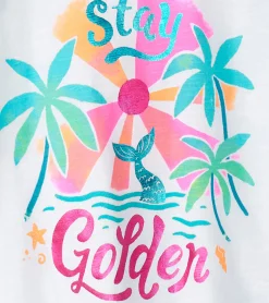 Outlet Girls Stay Golden Ruffle Sleeve Tank Top Tops