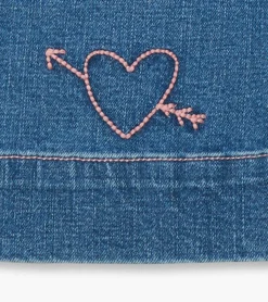 Girls Stretch Denim Wide Leg Pants Bottoms