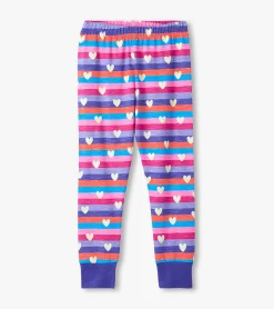 New Girls Stripes & Hearts Pajama Set Sleepwear|Sleepwear