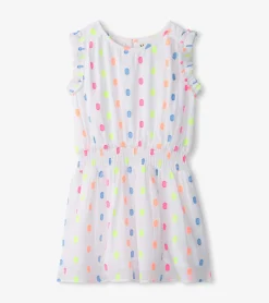Sale Girls Summer Dots Woven Play Dress Dresses